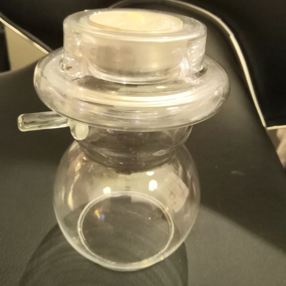 Crate&Barrel Glass Snowman Candle Holder